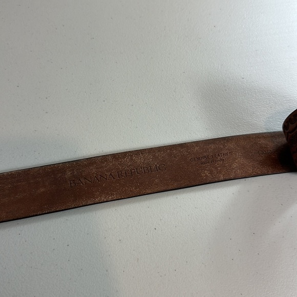 Vintage Brown genuine leather Banana Republic belt circa 1991 - Picture 5 of 6